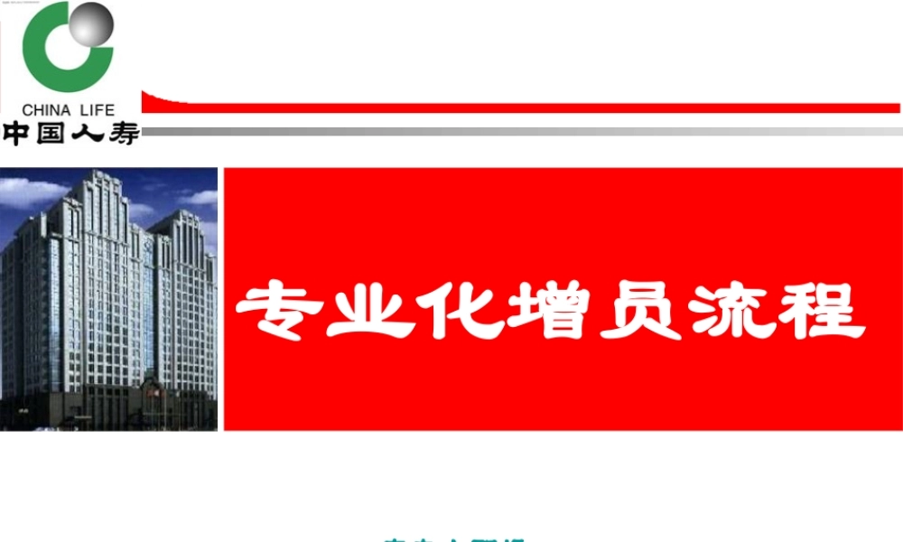 专业化增员流程(分公司)