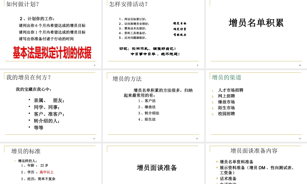 专业化增员流程(面谈)