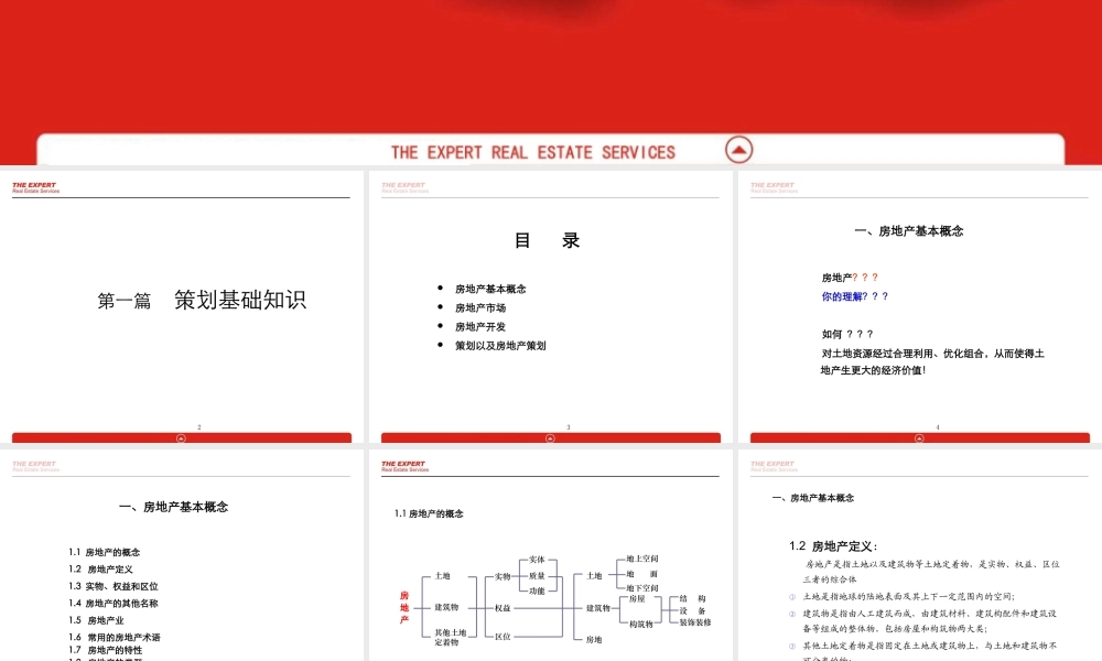 专业基础知识及项目策划流程讲义