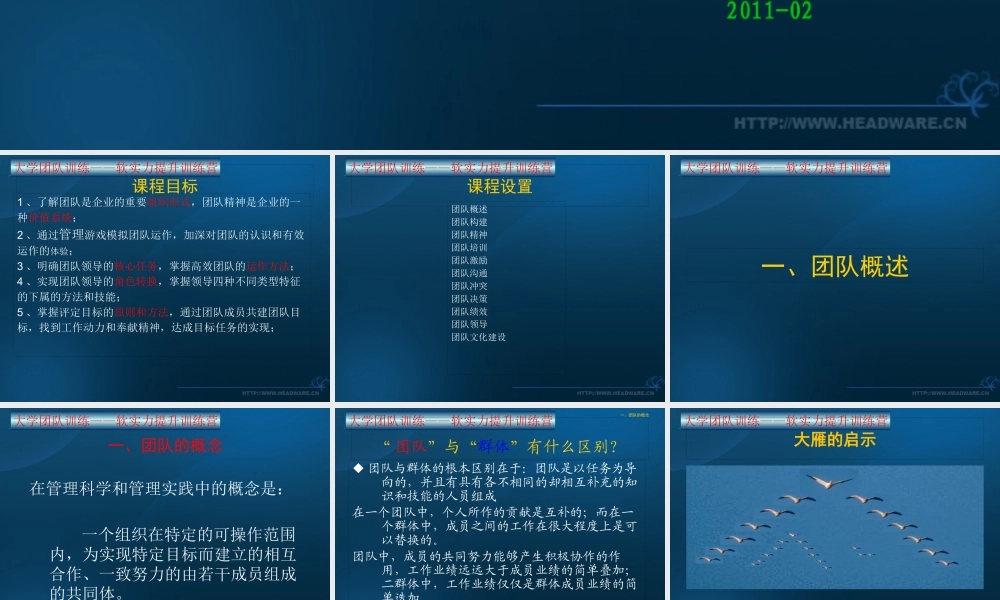 《团队建设与管理》课件PPT1团队概述1