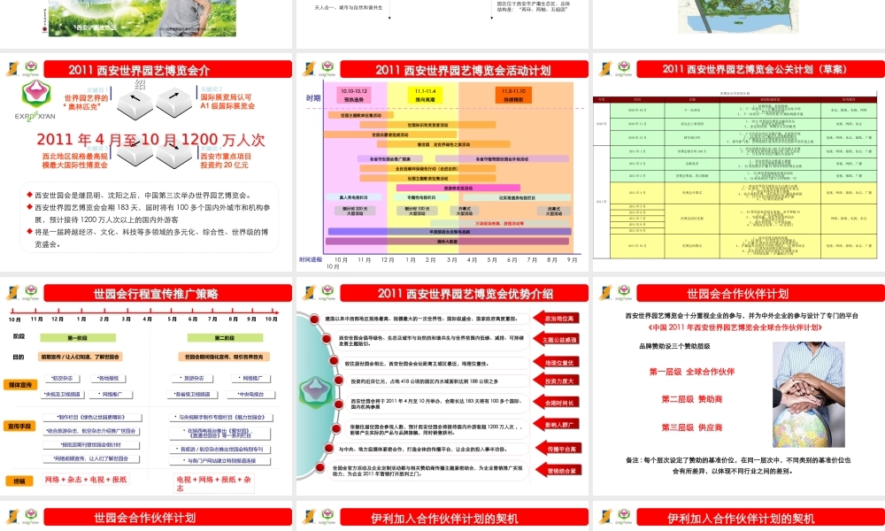 XXXX年西安世界园艺博览会项目招商合作