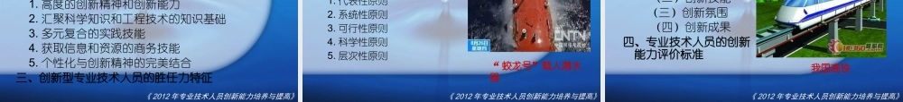 专业技术人员创新能力培养与提高课件