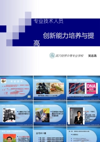 专业技术人员创新能力培养与提高课件