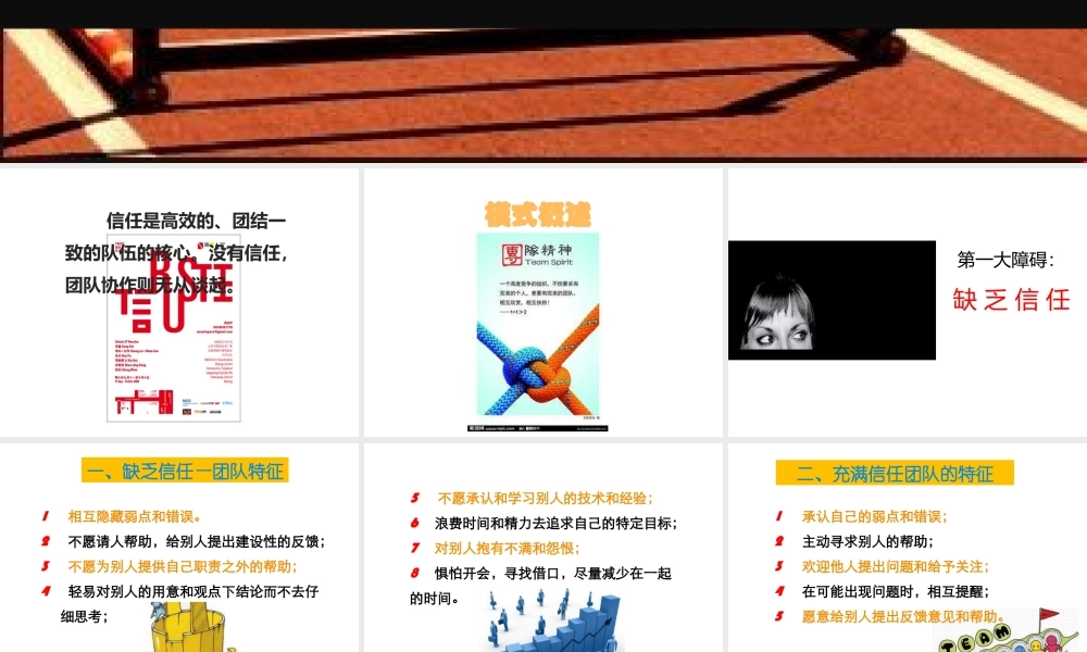 《团队协作的五大障碍》演示(PPT39页)
