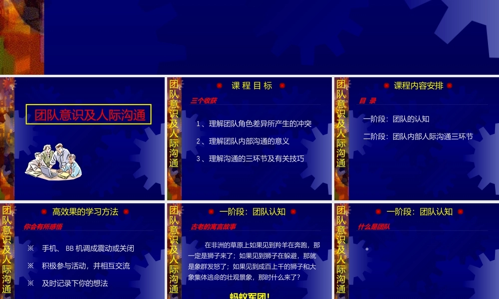 《团队意识及人际沟通》