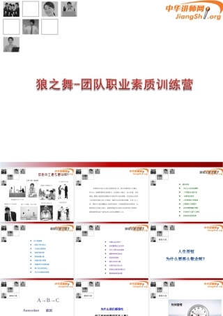 《团队职业素质训练营》(陈志勇)-