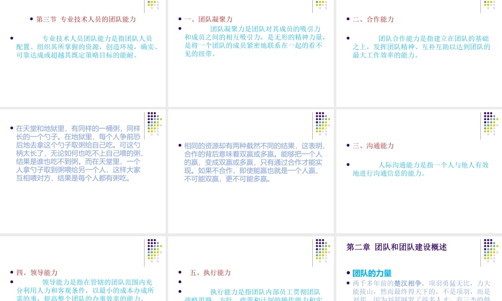 专业技术人员团队合作能力与创新团队建设教材