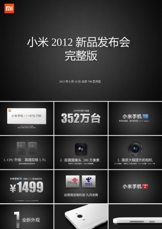 XXXX年小米手机2发布会讲稿完整版