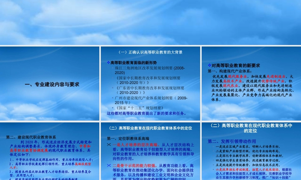 专业教学标准制定与实施