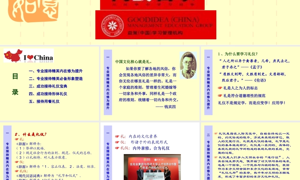 专业接待礼仪与职业形象塑造培训课件