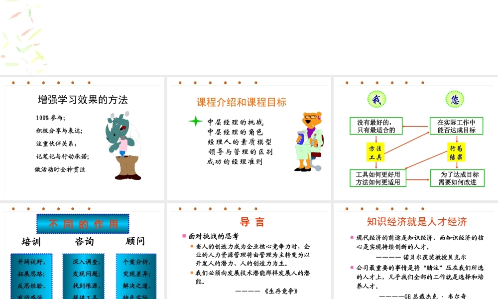 专业经理人训练
