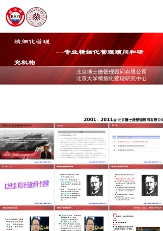 专业精细化管理顾问和研究机构