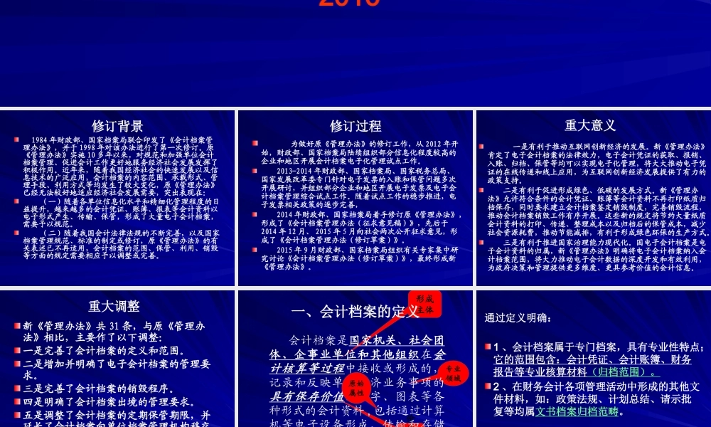 XXXX年新会计档案管理办法