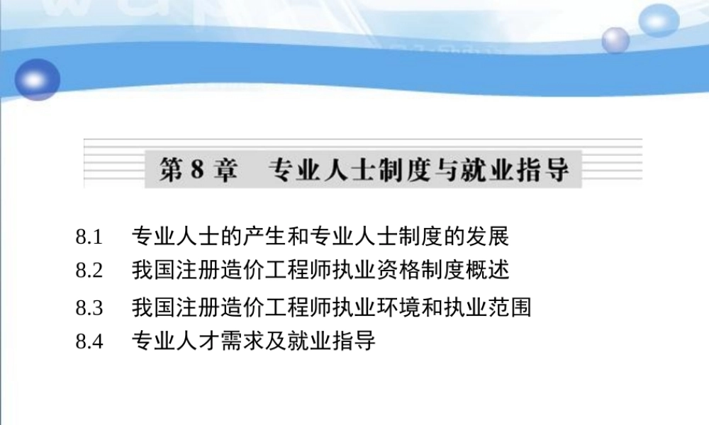 专业人士制度与就业指导教材