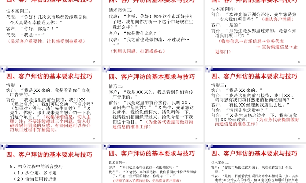 专业市场招商技巧培训课件