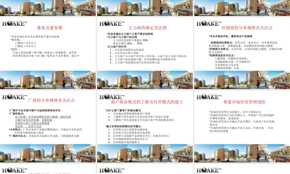专业市场招商培训课件