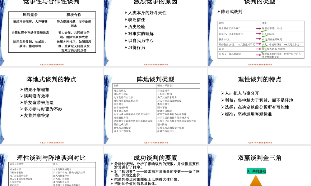 专业谈判技巧