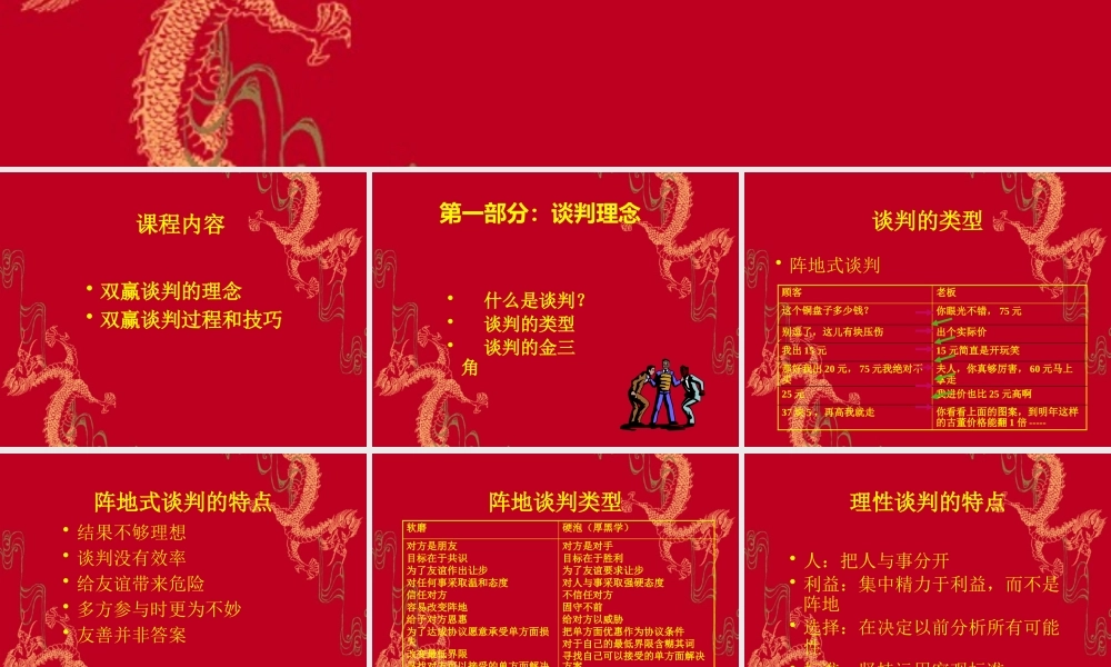 专业谈判技巧培训讲义