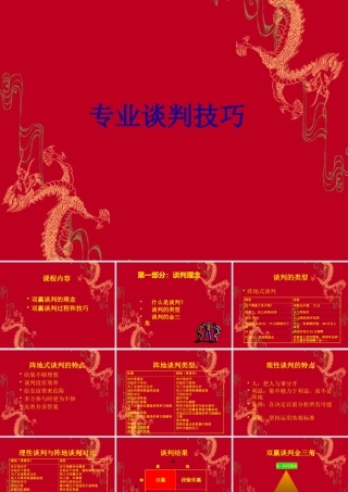 专业谈判技巧培训讲义