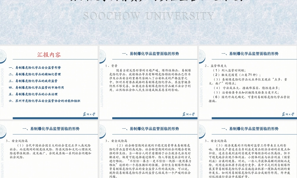 XXXX年易制爆单位安全培训易制爆安全监管与公共治理