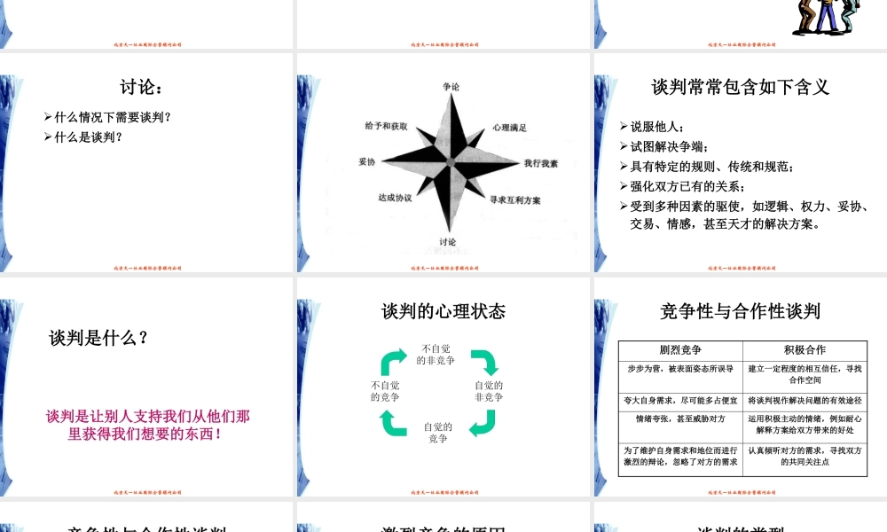 专业谈判技巧培训课件(PPT 87页)
