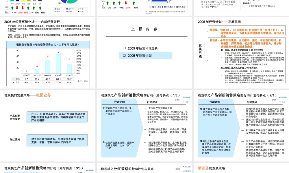 XXXX年银保整体经营计划(正式版)