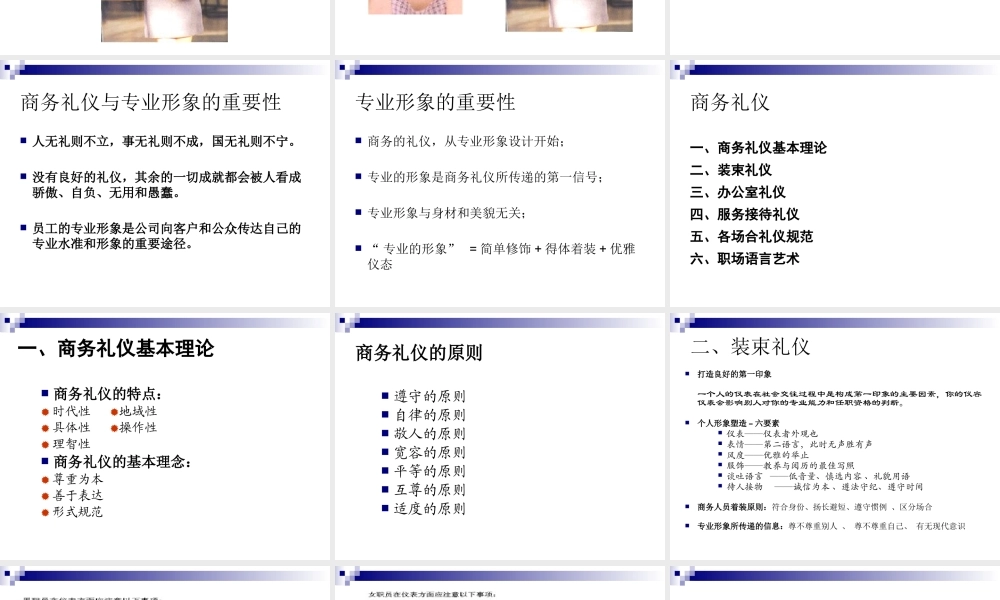 专业形象和商务礼仪