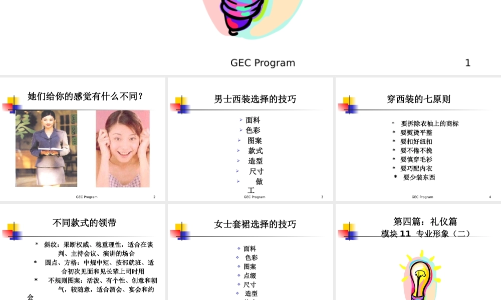 专业形象礼仪讲座