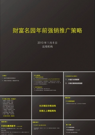 XXXX年长沙财富名园年前强销推广策略