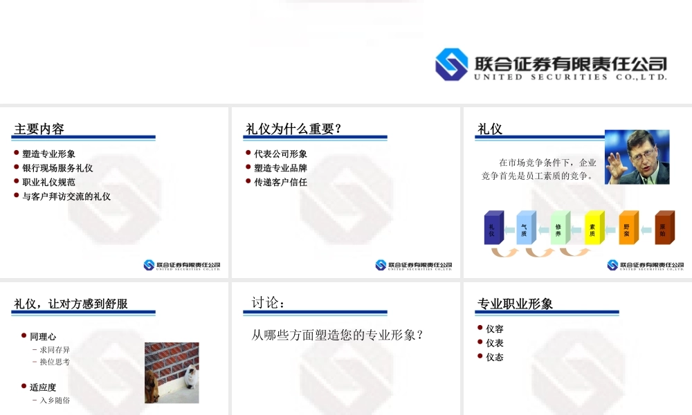 专业形象与礼仪