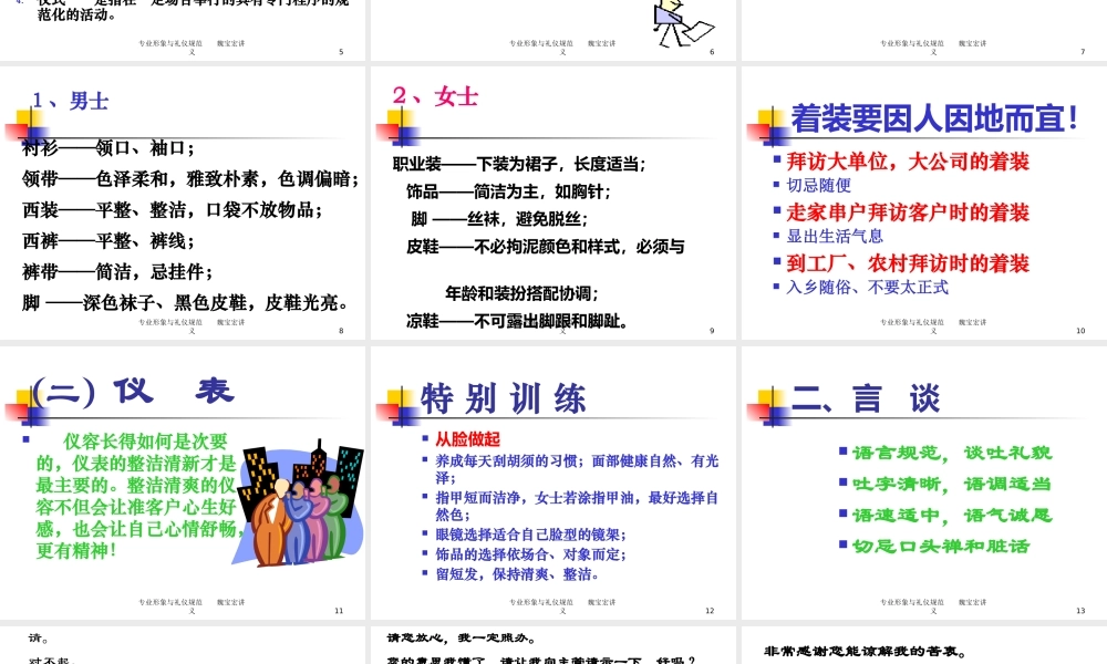 专业形象与礼仪规范