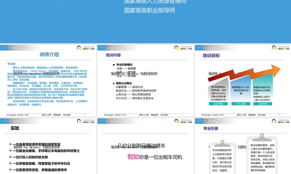 专业形象与商务礼仪职业化培训