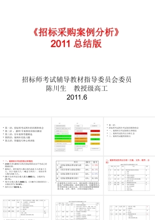 XXXX年招标采购案例分析考点分析