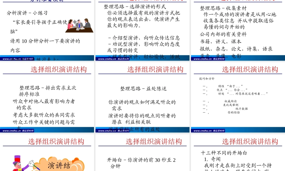 专业演讲的管理技巧