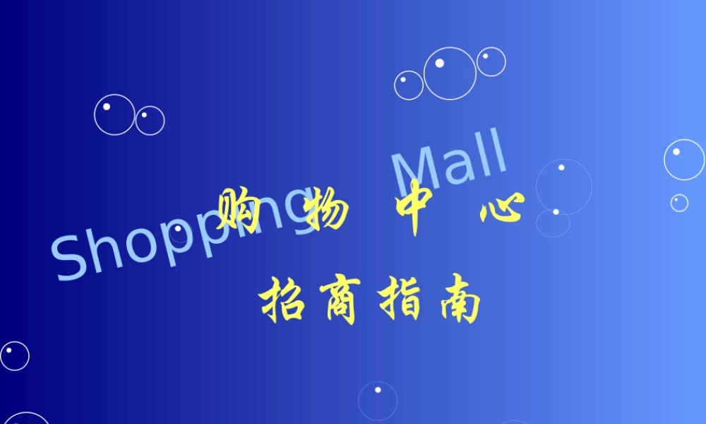 XXXX年郑州某购物中心招商指南(118)