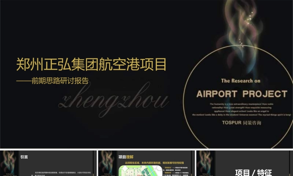 XXXX年郑州正弘集团航空港项目前期