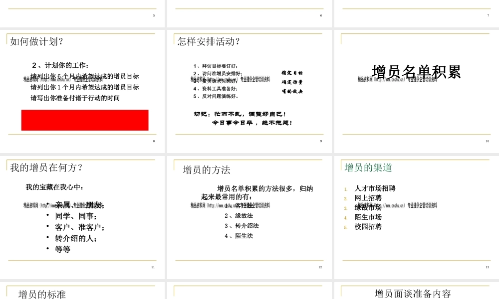 专业增员流程：面谈吸引流程