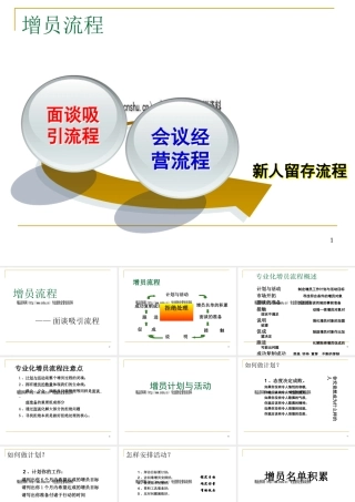 专业增员流程：面谈吸引流程