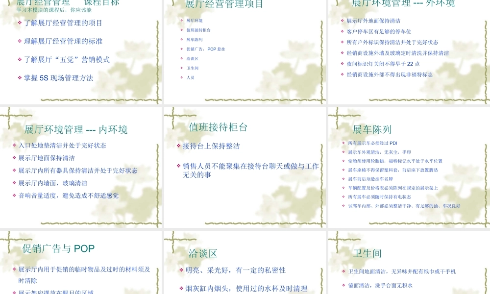 专业展厅经理