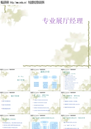 专业展厅经理相关资料