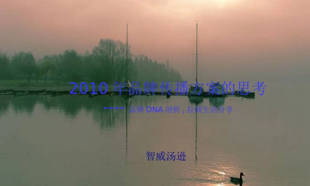 XXXX年智威汤逊品牌传播方案的思考-品牌dna剖析,拉阔生活分享