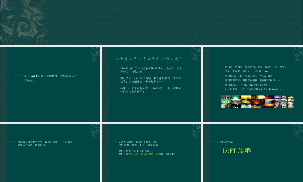 XXXX年重庆某地产江上明珠LOFT创作策略