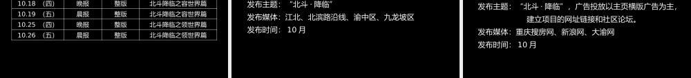 XXXX年重庆市珠江太阳城2期北斗王座项目组团媒介策略提案