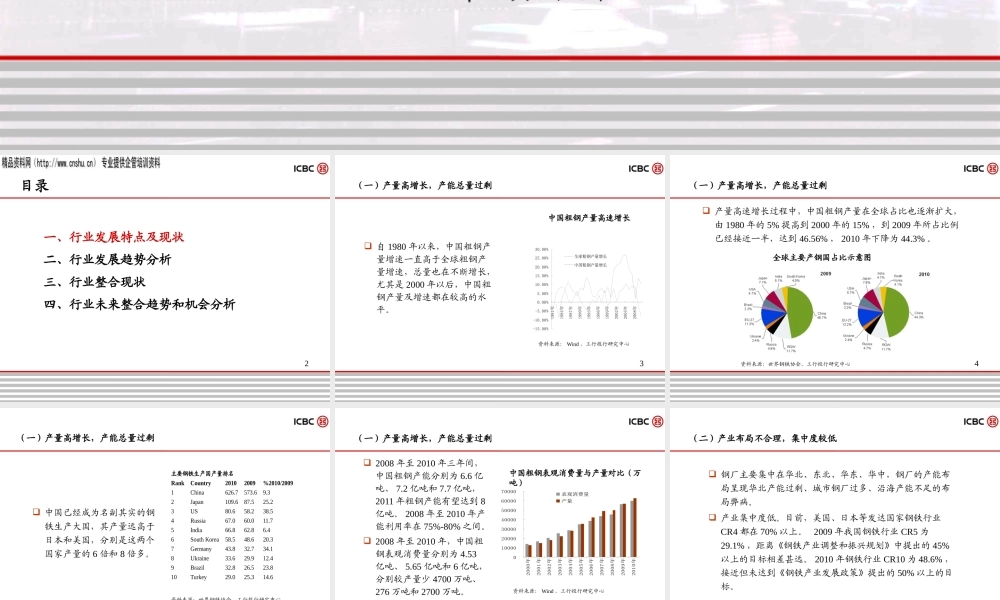 XXXX年重组并购势在必行——钢铁行业重组并购机会分析