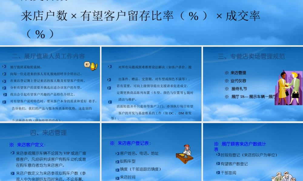 专营店管理基本方案分析