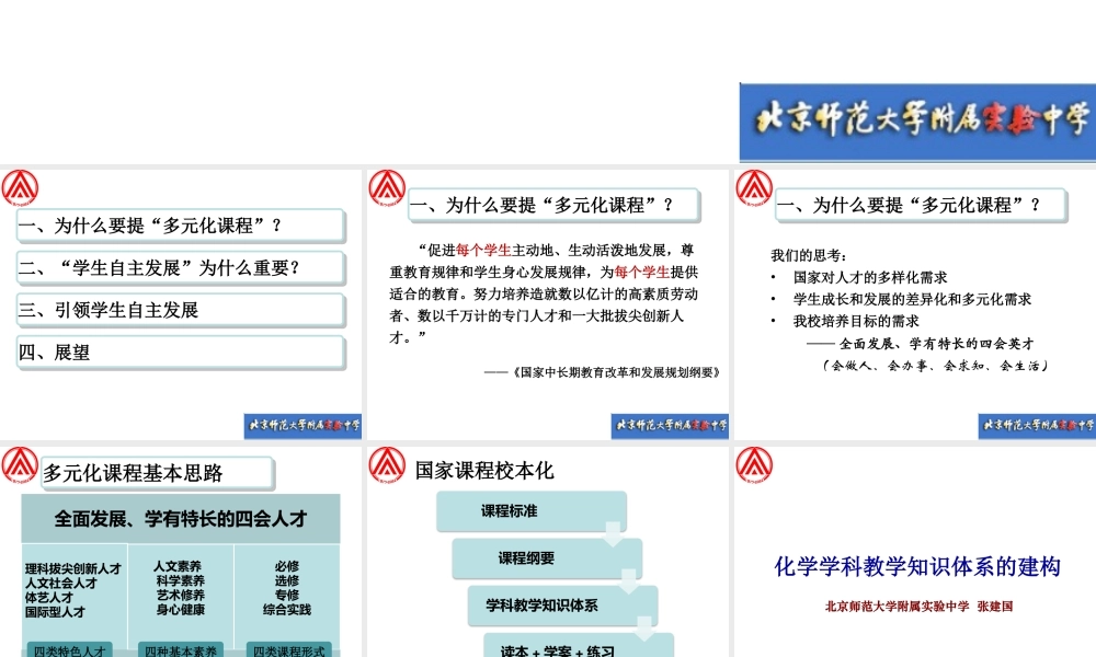 XXXX年自主排课理念下学科课程创新实施