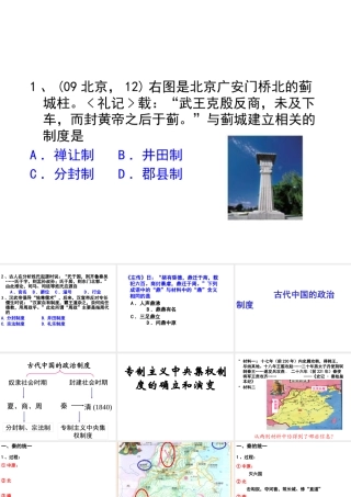 专制主义中央集权制度的确立和演变概述