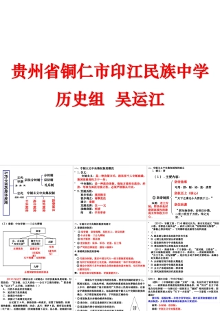 专制主义中央集权制度和地方制度