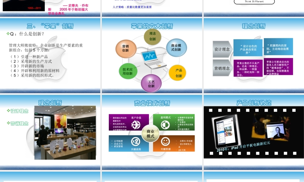XXXX苹果公司创新案例