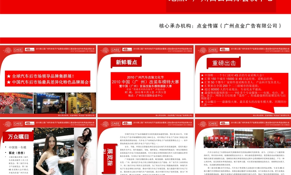XXXX汽车用品展招商方案